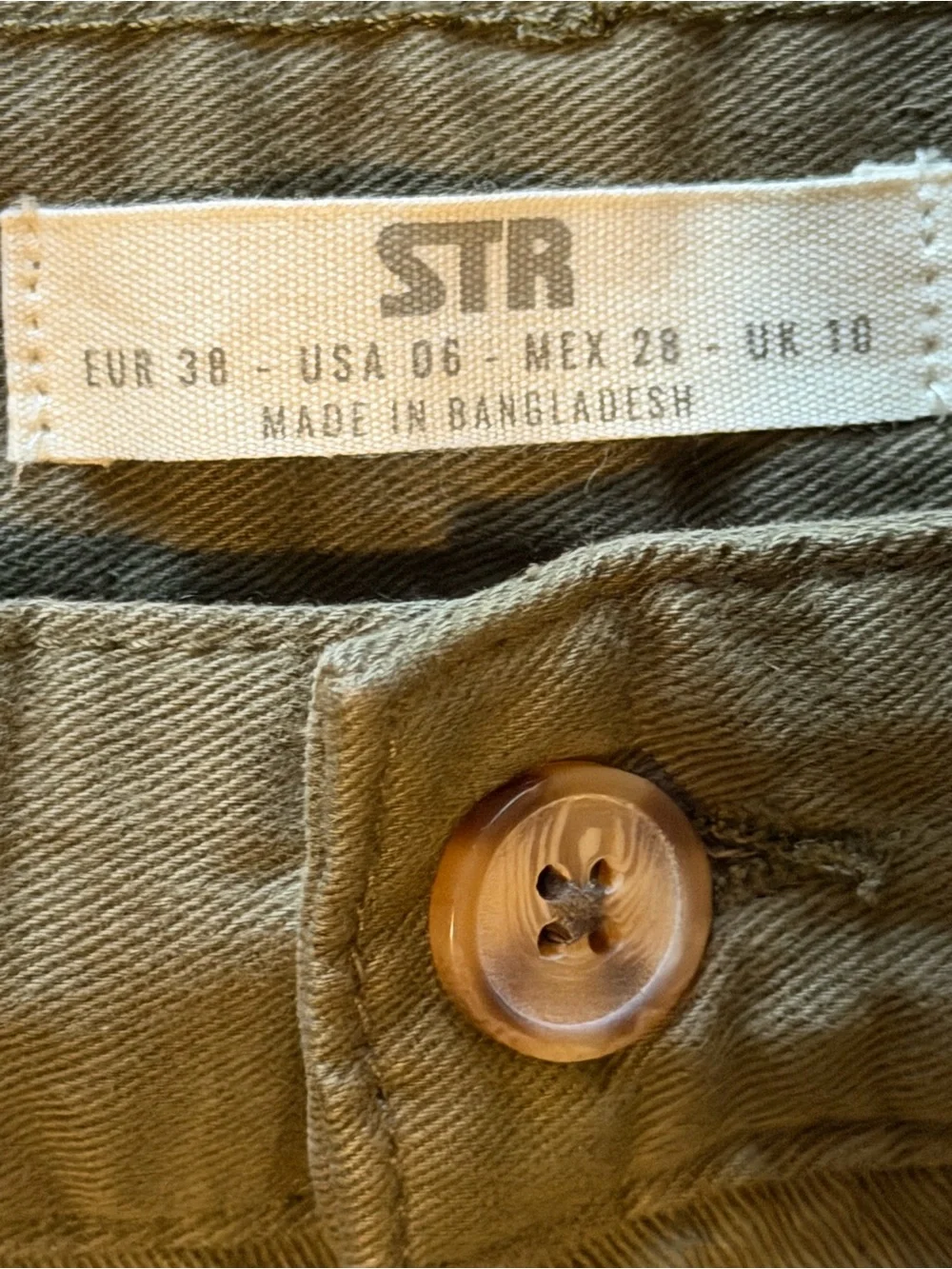 stradivarius Olive Green Straight Leg Cargo Pants